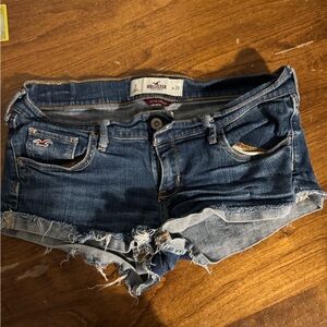 Hollister Women's Dark Blue Jean Shorts
